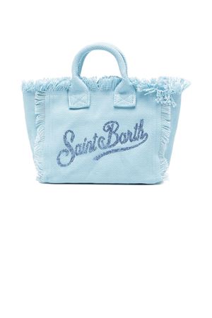 Borsa a mano Vanity in canvas di cotone celeste SAINT BARTH KIDS | VAMI00100404L